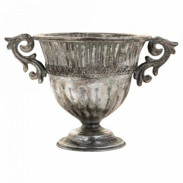 Planter Alexandra House Living Silver Iron 24 x 22 x 36 cm Online