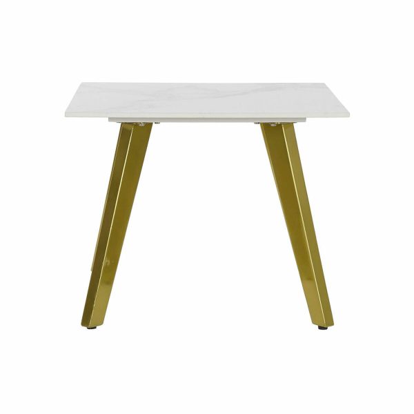 Console DKD Home Decor White Golden Metal Ceramic 60 x 60 x 48 cm For Cheap