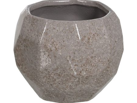 Planter Grey Ceramic 25 x 25 x 20 cm Online Sale