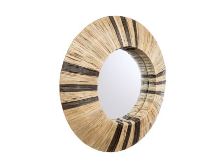 Wall mirror Romimex Natural 70 x 70 x 10 cm Circle For Sale