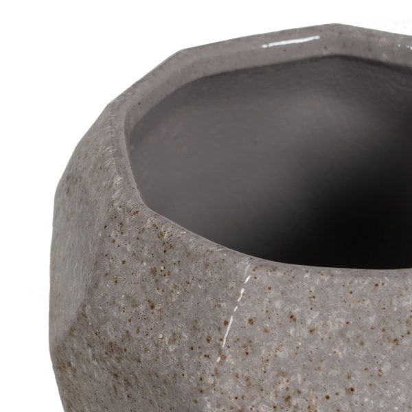 Planter Grey Ceramic 25 x 25 x 20 cm Online Sale