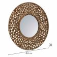 Wall mirror Alexandra House Living Brown 3 x 61 x 61 cm Circle Supply