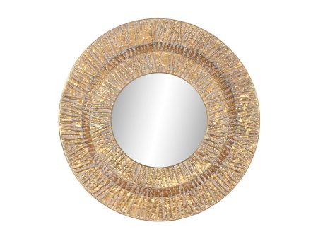 Wall mirror Home ESPRIT Golden Metal Crystal Modern 78 x 4,5 x 78 cm Fashion