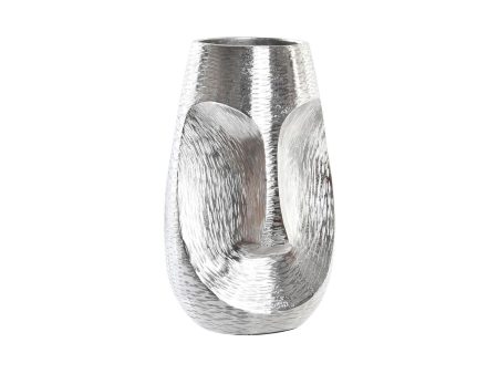 Vase DKD Home Decor Face Silver Aluminium Modern (19 x 19 x 31 cm) For Cheap