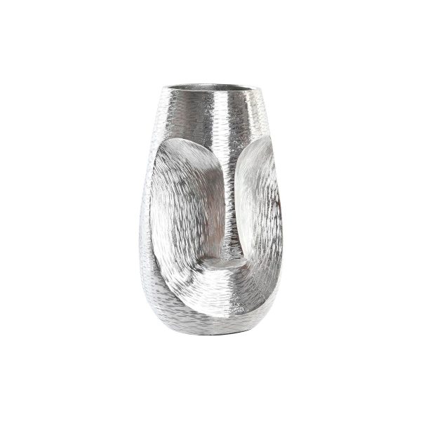 Vase DKD Home Decor Face Silver Aluminium Modern (19 x 19 x 31 cm) For Cheap