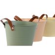 Planter Home ESPRIT Yellow Green Light Pink Polyurethane Metal 20 x 20 x 14 cm (3 Units) Online now