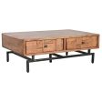 Centre Table Home ESPRIT Natural Metal Acacia 115 x 70 x 40 cm Sale