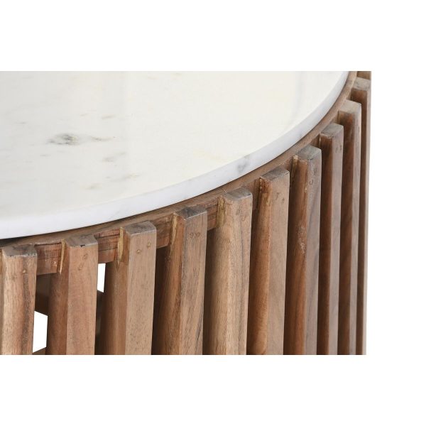 Centre Table DKD Home Decor Marble Mango wood 85 x 85 x 45 cm For Cheap