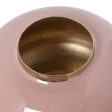 Vase Alexandra House Living Pink Golden Metal 18 x 18 x 25 cm For Discount