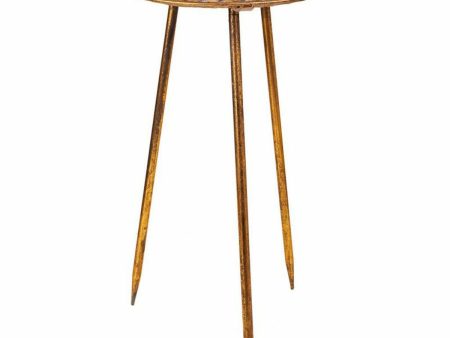 Corner table Alexandra House Living Golden 34 x 59 x 34 cm Fashion