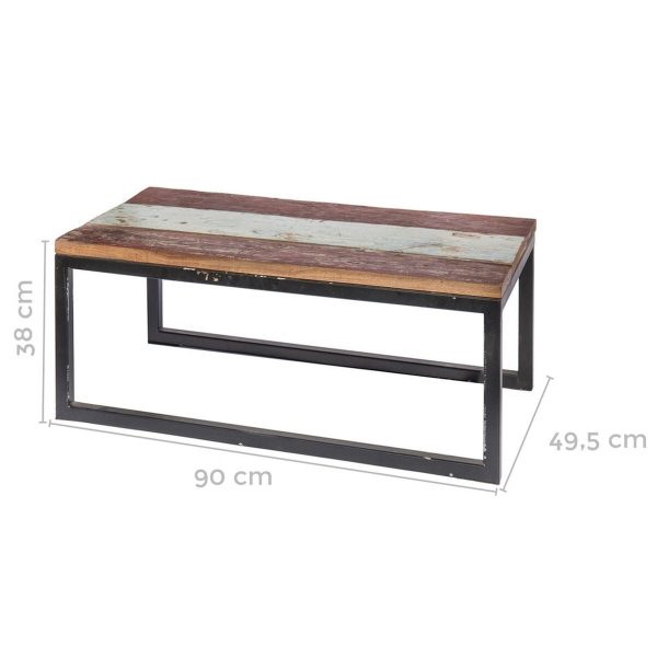 Centre Table Calypso Brown Wood Iron 90 x 50 x 38 cm Supply