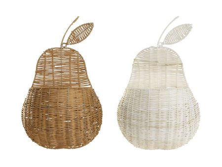 Basket DKD Home Decor Wall 55 x 33 x 14 cm Rattan (2 Units) For Sale