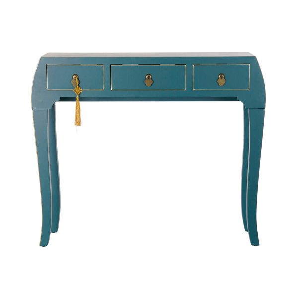 Console DKD Home Decor Fir Blue MDF Wood 96 x 26 x 80 cm Online Hot Sale