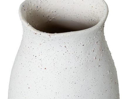 Vase Alexandra House Living White Ceramic 16 x 40 cm Discount