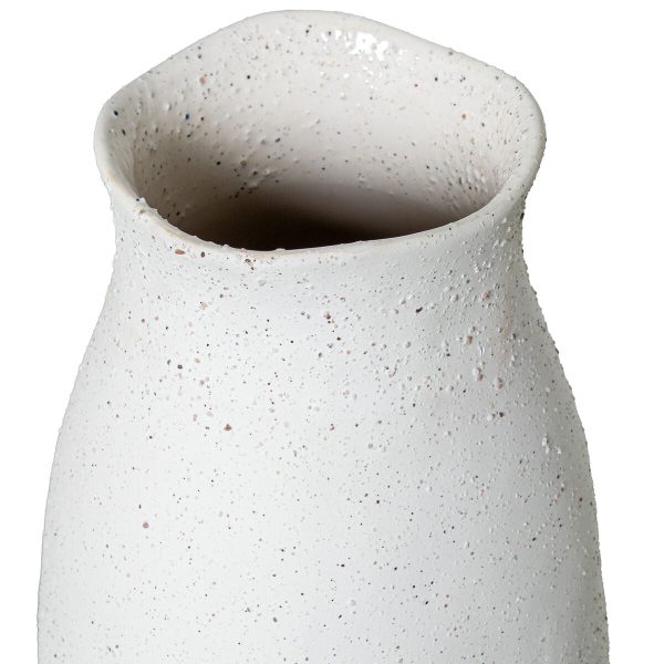 Vase Alexandra House Living White Ceramic 16 x 40 cm Discount