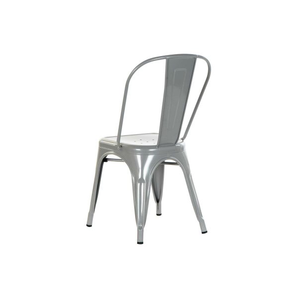 Chair DKD Home Decor Grey Metal 53 x 45 x 85 cm For Cheap