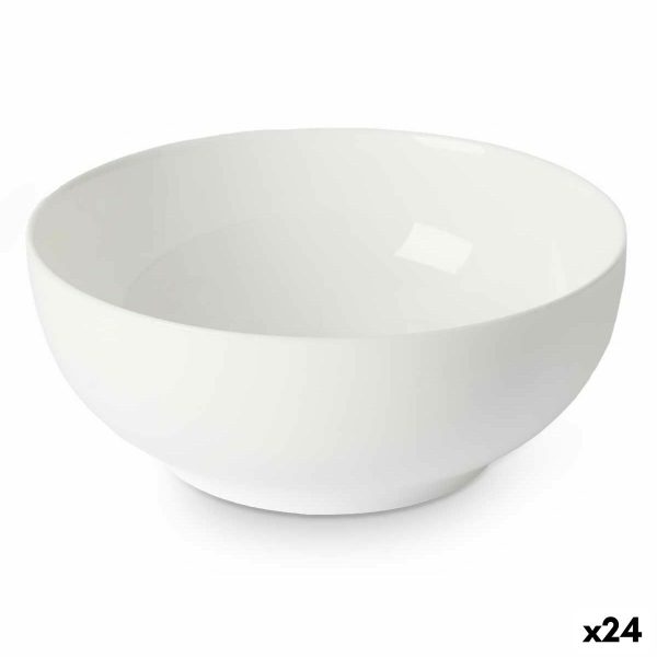 Bowl White Opaline glass 18 x 7 x 18 cm (24 Units) Hot on Sale