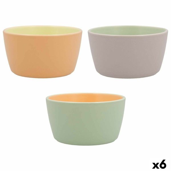 Bowl Quid Vitamina Bicoloured Ceramic 12,5 x 12,5 x 6,7 cm (6 Units) Online now