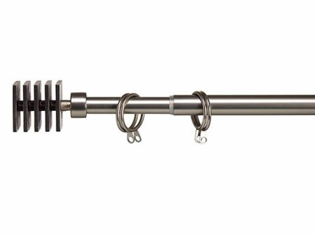 Curtain Bar Extendable Squared Silver Iron 4,5 x 180 x 4,5 cm (12 Units) Supply