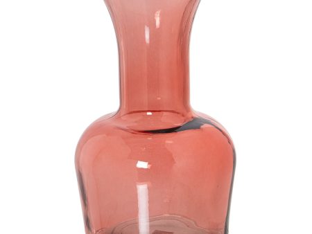 Vase made from recycled glass Alexandra House Living Pink Crystal 18 x 32 cm Supply