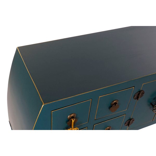 Console DKD Home Decor Blue Fir MDF Wood 98 x 26 x 80 cm Fashion