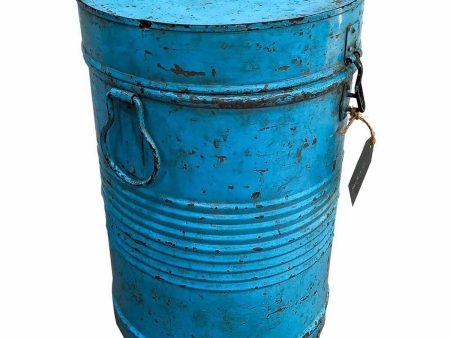 Decorative canister Alexandra House Living Blue Iron Traditional style 32 x 49 x 32 cm Hot on Sale