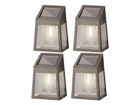 Wall Light Lumineo 898174 Solar LED Light 4 Units 5 Lm Hot on Sale