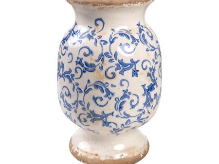 Vase Romimex Blue White Porcelain 20 x 32 x 20 cm Sale