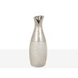 Vase Romimex Silver Ceramic 13 x 34 x 13 cm Cheap