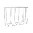 Console DKD Home Decor Silver Metal White Marble 115 x 35 x 78 cm For Discount