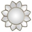 Wall mirror Alexandra House Living Silver Flower Supply