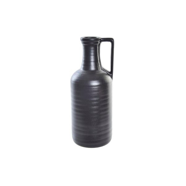 Vase DKD Home Decor Black Porcelain Modern 13 x 13 x 32 cm For Discount