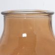 Vase made from recycled glass Alexandra House Living Brown Crystal 27 x 27 x 33 cm Sale