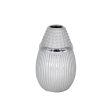 Vase Romimex Silver Ceramic 14 x 21 x 14 cm For Discount