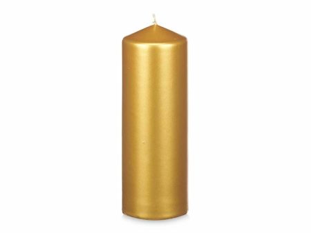 Candle Acorde 92540 Golden 7 x 20 x 7 cm (12 Units) For Cheap