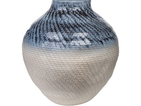 Vase Romimex Blue Beige Porcelain 36 x 39 x 37 cm Supply