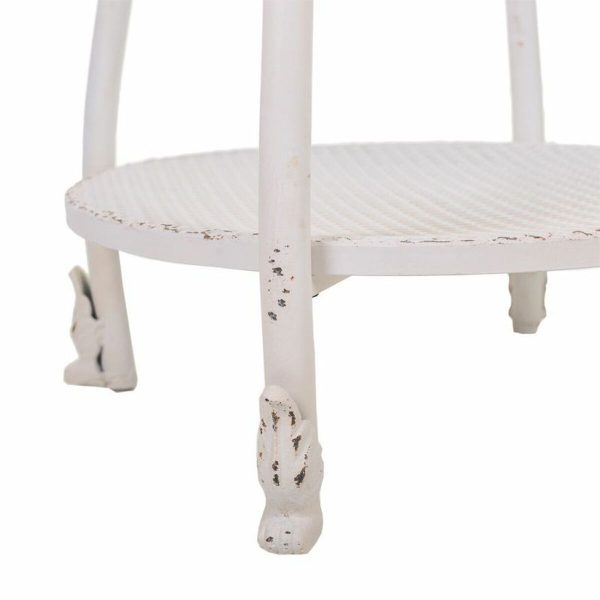 Centre Table Alexandra House Living White Glass Iron 50 x 60 x 50 cm Online Hot Sale