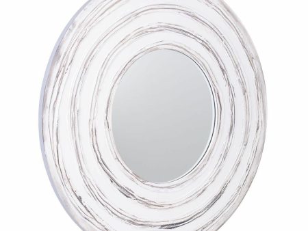 Wall mirror Alexandra House Living White 2 x 40 x 80 cm Circle For Sale