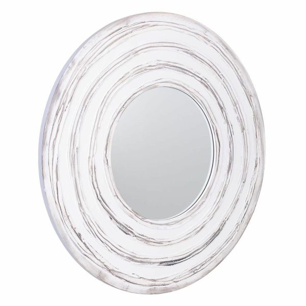 Wall mirror Alexandra House Living White 2 x 40 x 80 cm Circle For Sale