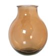 Vase made from recycled glass Alexandra House Living Brown Crystal 27 x 27 x 33 cm Sale