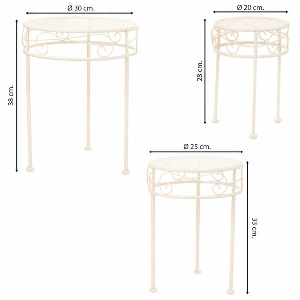 Flower Pot Stand Alexandra House Living White Metal Iron 30 x 120 x 30 cm Cheap