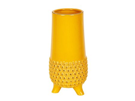 Vase Romimex Yellow Ceramic 13 x 27 x 13 cm on Sale