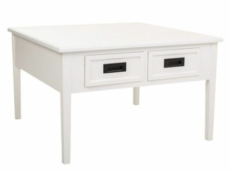 Centre Table Alexandra House Living White Pinewood MDF Wood 80 x 50 x 80 cm Fashion