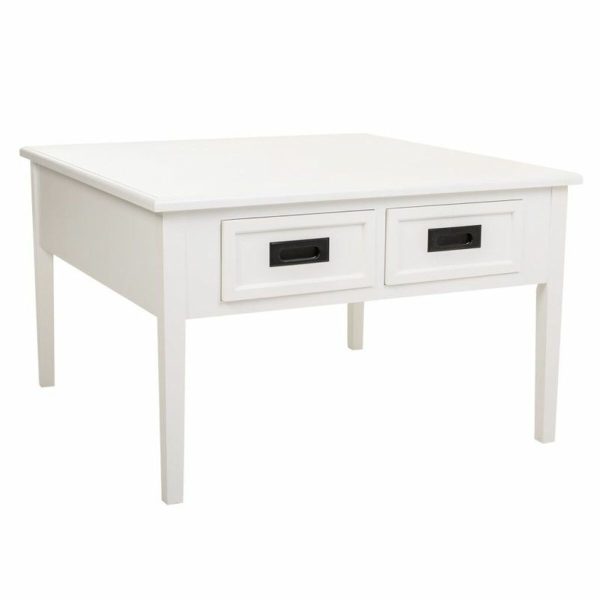 Centre Table Alexandra House Living White Pinewood MDF Wood 80 x 50 x 80 cm Fashion