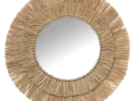 Wall mirror Alexandra House Living Natural Fibre 2 x 52 x 52 cm Circular Cheap