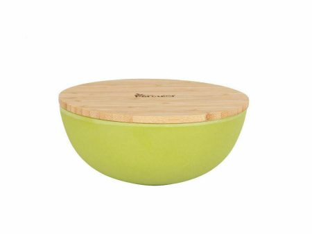 Bowl Percutti Melamin Brown Green 18,9 x 18,9 x 8,5 cm Bamboo (4 Units) For Discount