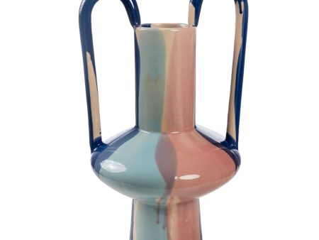 Vase Romimex Multicolour Ceramic 25 x 42 x 23 cm With handles Online Sale