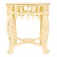 Centre Table Alexandra House Living Ivory Brass Mango wood MDF Wood 45 x 52 x 45 cm Sale