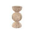 Candleholder Home ESPRIT Beige Magnesium 12 x 12 x 24 cm Sale