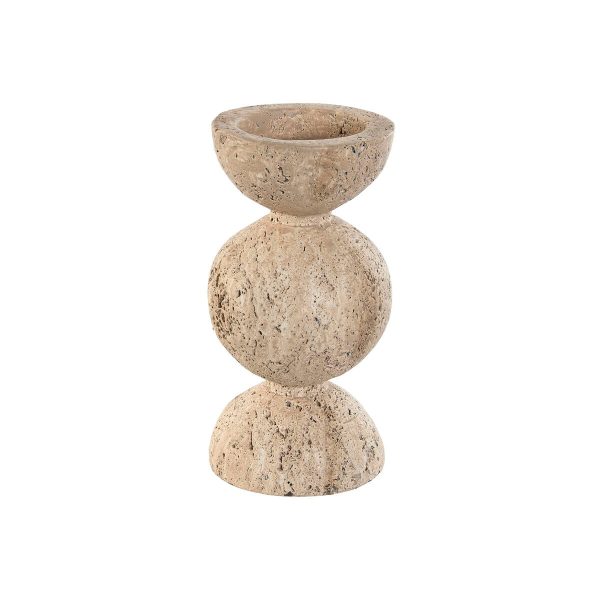 Candleholder Home ESPRIT Beige Magnesium 12 x 12 x 24 cm Sale